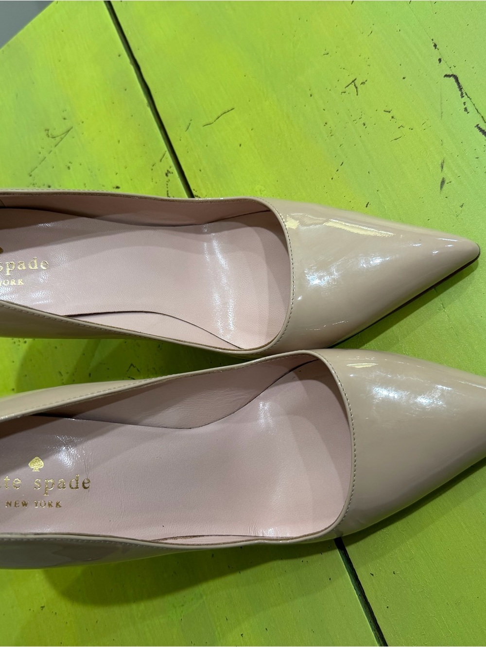 kate spade Blush Patent Pointed-Toe Pumps
